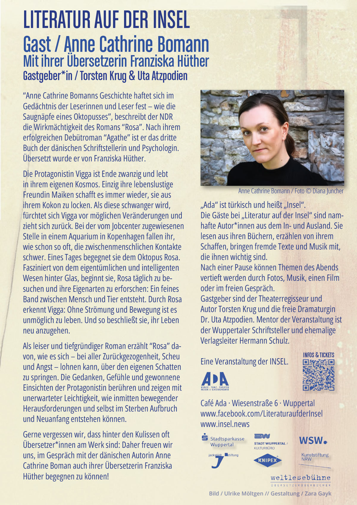 Flyer Literatur auf der INSEL / März 2025