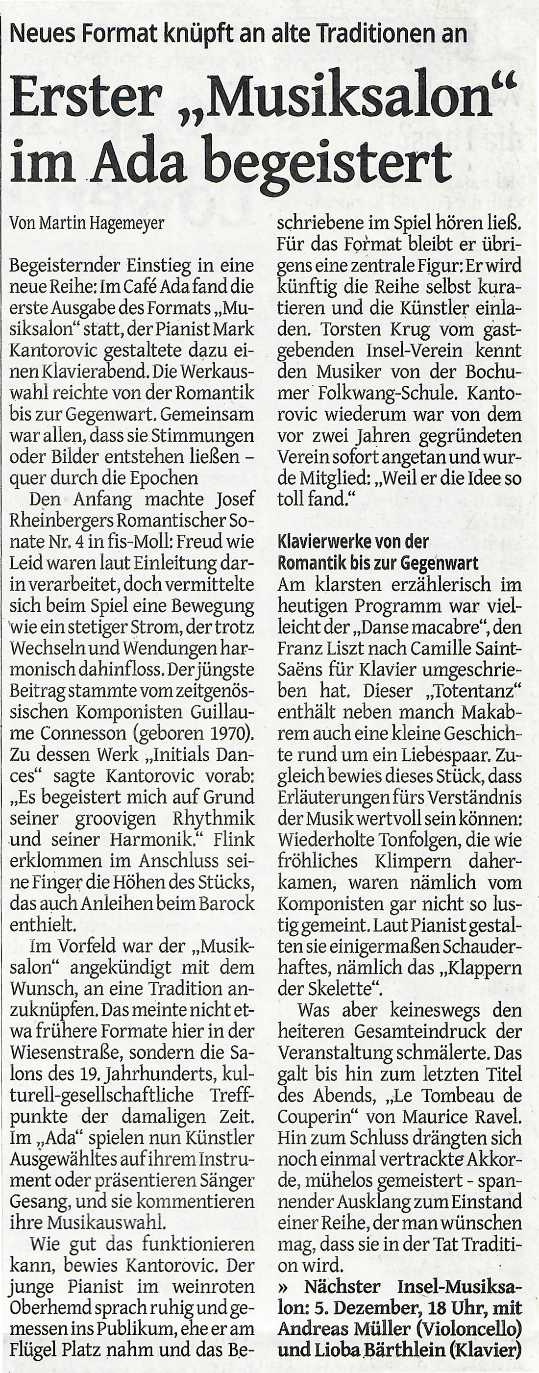 Westdeutsche Zeitung 8. November 2021